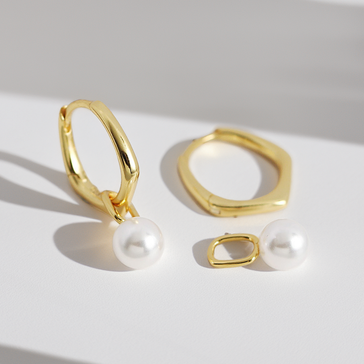 Mother Pearl Hoops